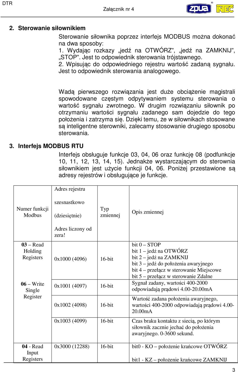 Wadą pierwszego rozwiązania jest duże obciążenie magistrali spowodowane częstym odpytywaniem systemu sterowania o wartość sygnału zwrotnego.