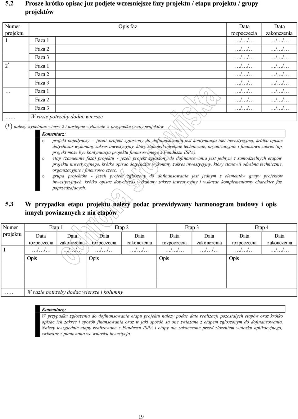projektów o projekt pojedynczy jezeli projekt zgloszony do dofinansowania jest kontynuacja idei inwestycyjnej, krótko opisac dotychczas wykonany zakres inwestycyjny, który stanowil odrebnie