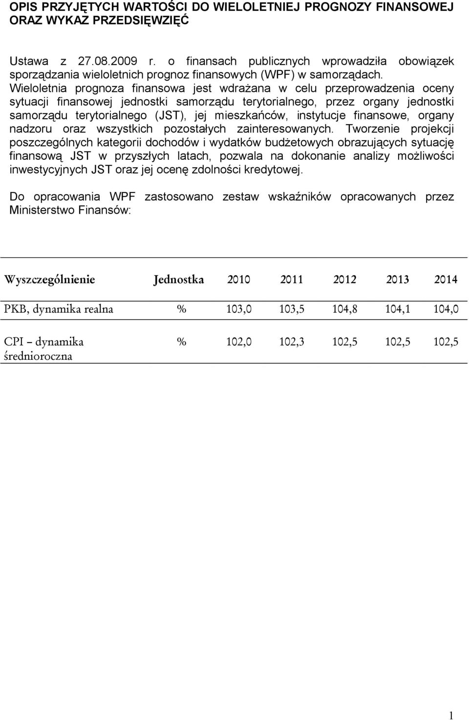 Wieloletnia prognoza finansowa jest wdrażana w celu przeprowadzenia oceny sytuacji finansowej jednostki samorządu terytorialnego, przez organy jednostki samorządu terytorialnego (JST), jej