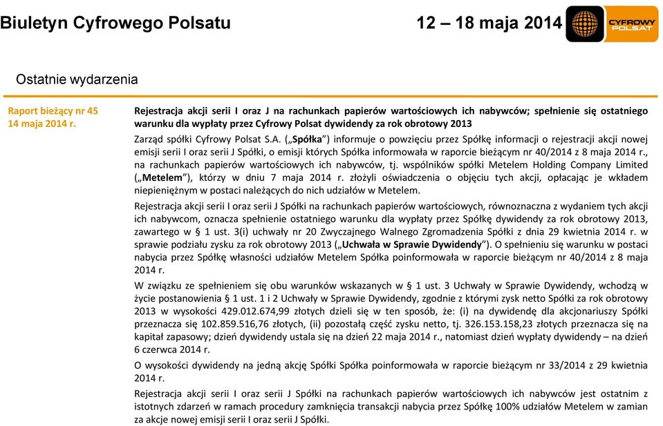 Cyfrowy Polsat S.A.