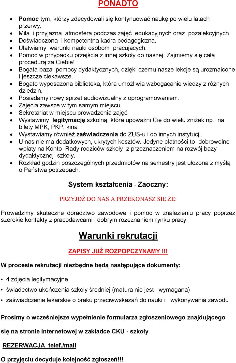 Bogata baza pomocy dydaktycznych, dzięki czemu nasze lekcje są urozmaicone i jeszcze ciekawsze. Bogato wyposażona biblioteka, która umożliwia wzbogacanie wiedzy z różnych dziedzin.