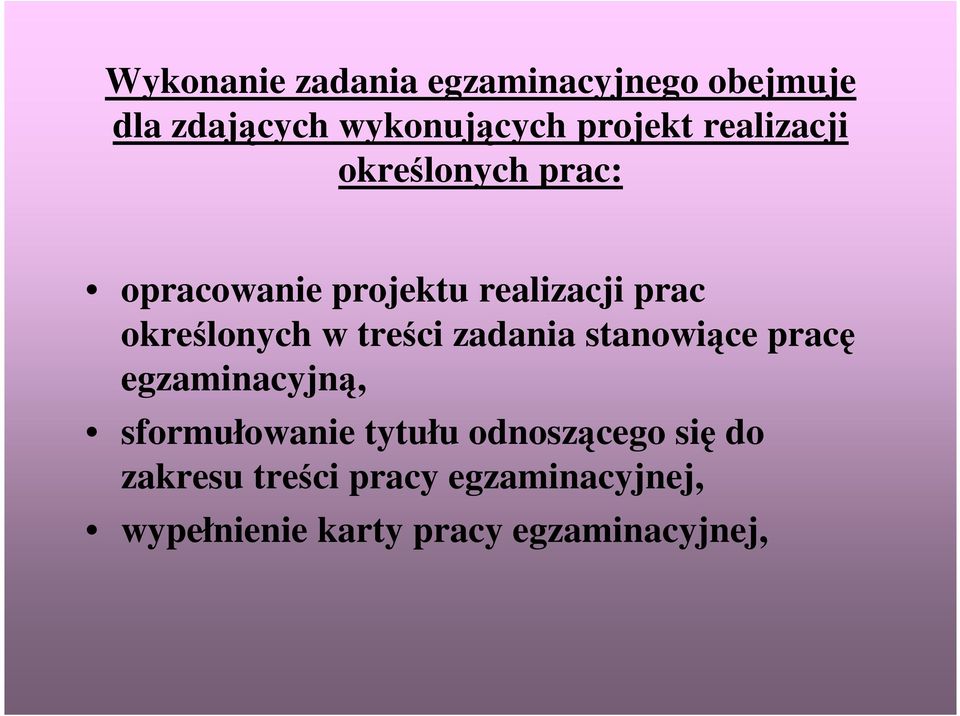 treści zadania stanowiące pracę egzaminacyjną, sformułowanie tytułu odnoszącego