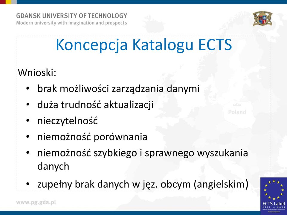 nieczytelność niemożność porównania niemożność szybkiego