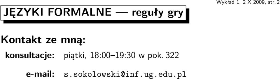 2 Kontakt ze mną: konsultacje: