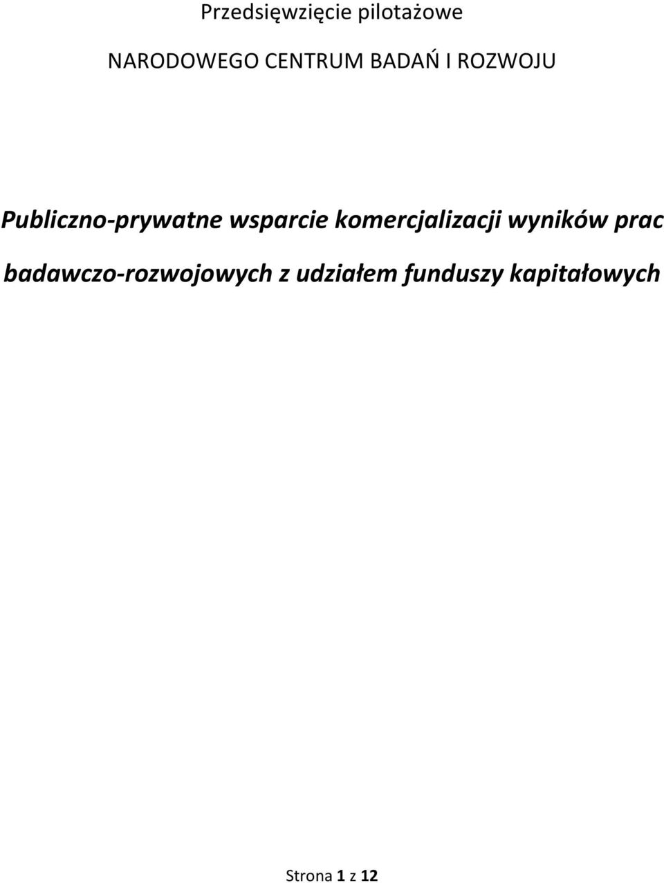 komercjalizacji wyników prac