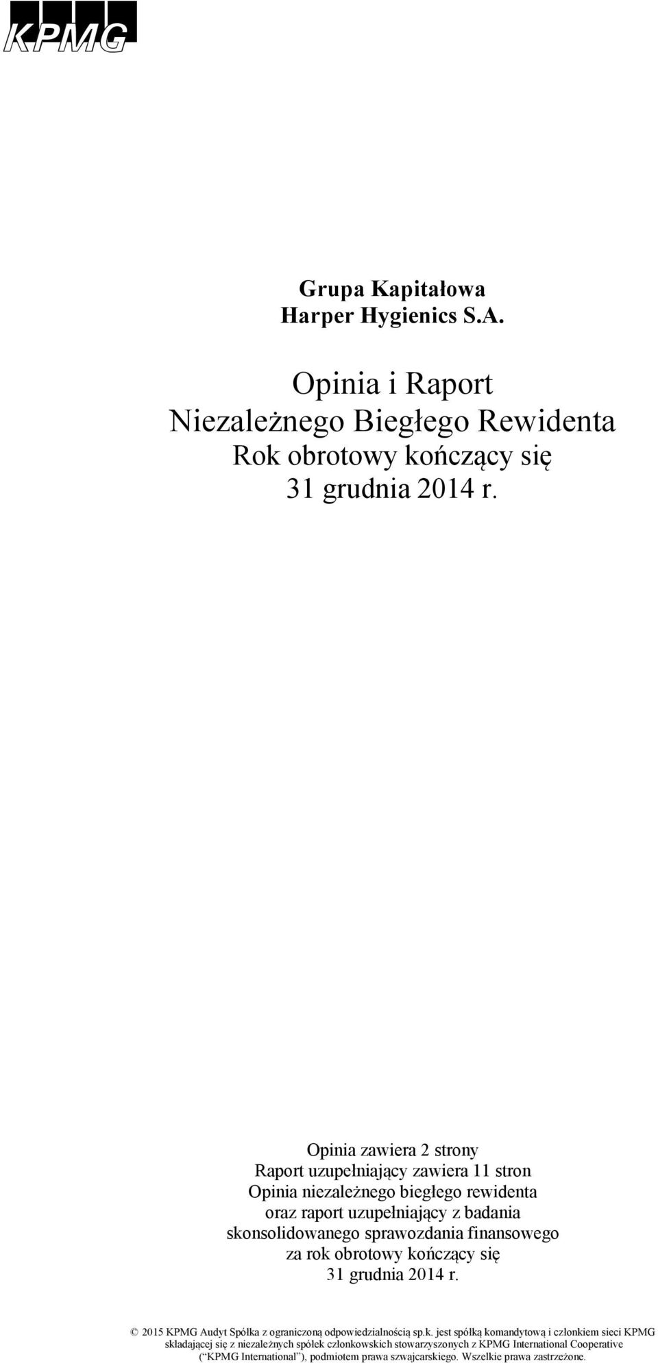 sprawozdania finansowego za rok 