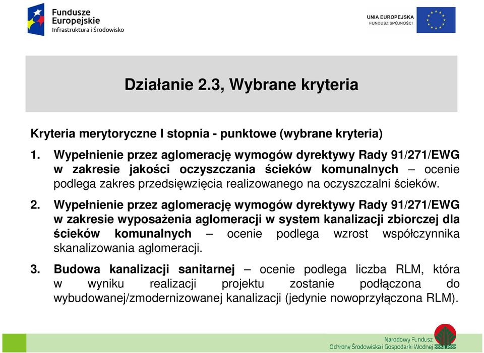 oczyszczalni ścieków. 2.