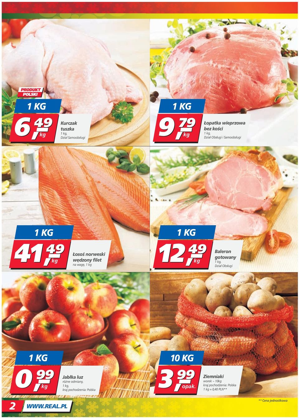 kg Baleron gotowany 1 kg, Dział Obsługi 1 KG 0 3 kg Jabłka luz różne odmiany, 1 kg, kraj