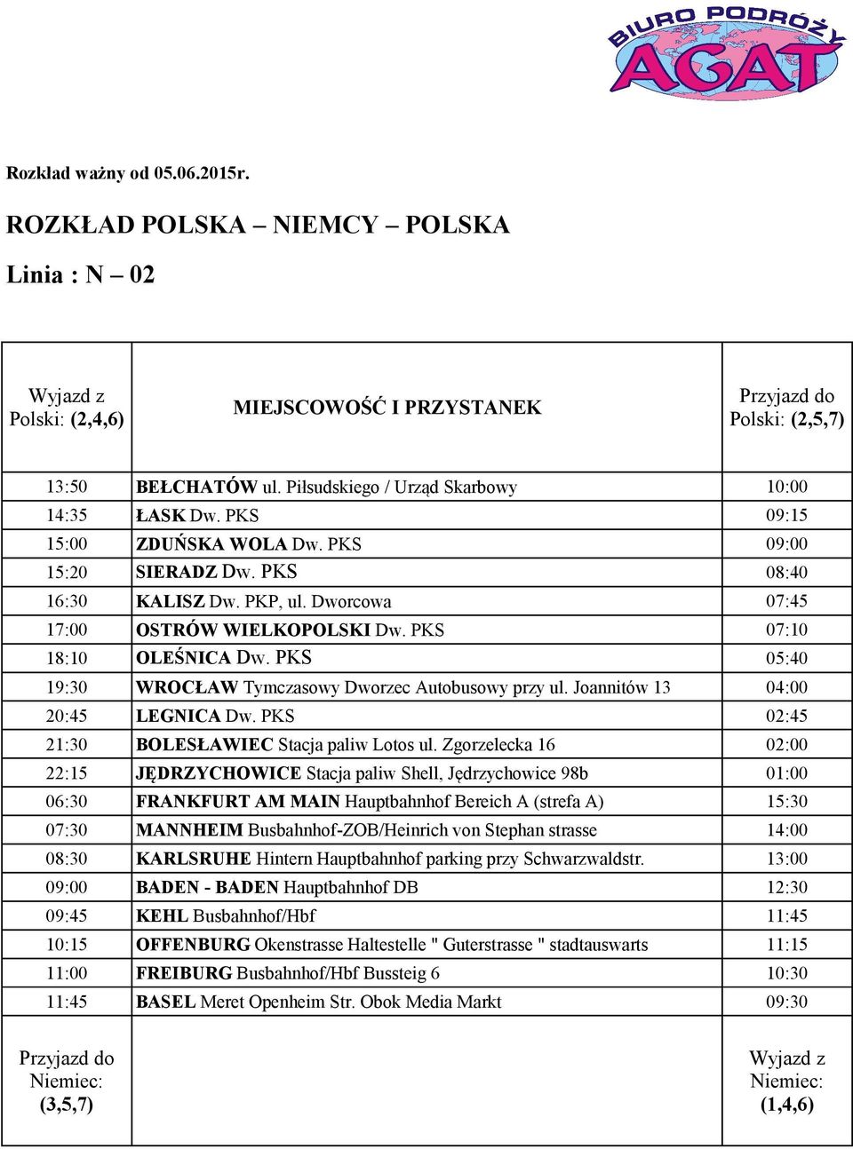 PKS 08:40 16:30 KALISZ Dw. PKP, ul.