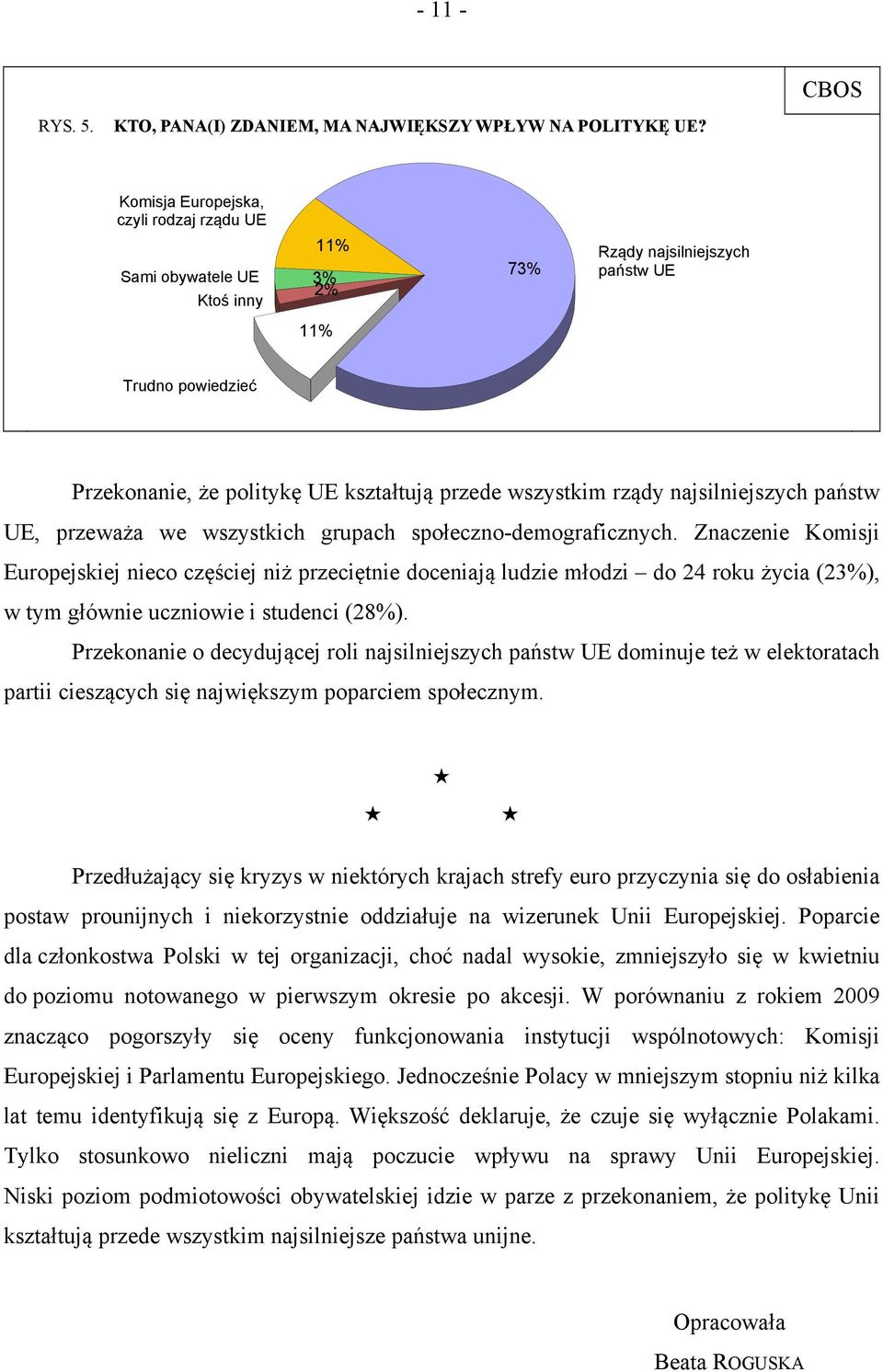 najsilniejszych państw UE, przeważa we wszystkich grupach społeczno-demograficznych.