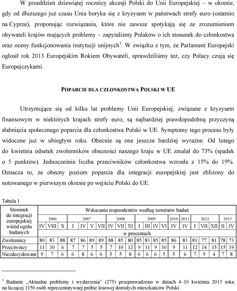 W związku z tym, że Parlament Europejski ogłosił rok 2013 Europejskim Rokiem Obywateli, sprawdziliśmy też, czy Polacy czują się Europejczykami.