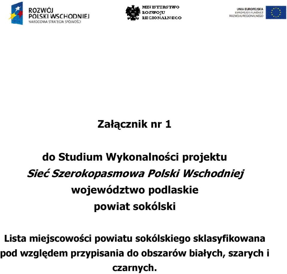 sokólsk Lsta mejscoośc poatu sokólskego sklasyfkoana