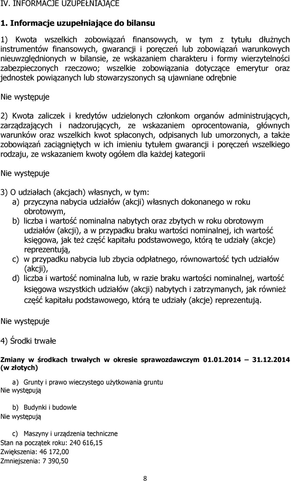 bilansie, ze wskazaniem charakteru i formy wierzytelności zabezpieczonych rzeczowo; wszelkie zobowiązania dotyczące emerytur oraz jednostek powiązanych lub stowarzyszonych są ujawniane odrębnie Nie