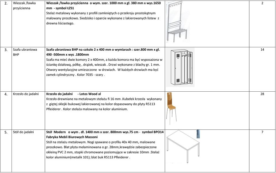 Szafa ubraniowa BHP Szafa ubraniowa BHP na cokole 2 x 400 mm o wymiarach : szer.800 mm x gł. 490-500mm x wys.