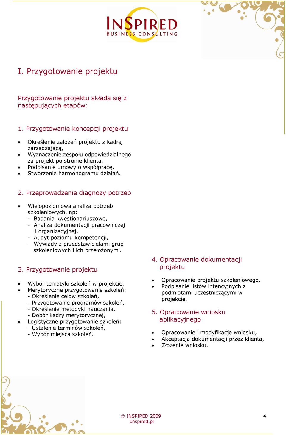 harmonogramu działań. 2.