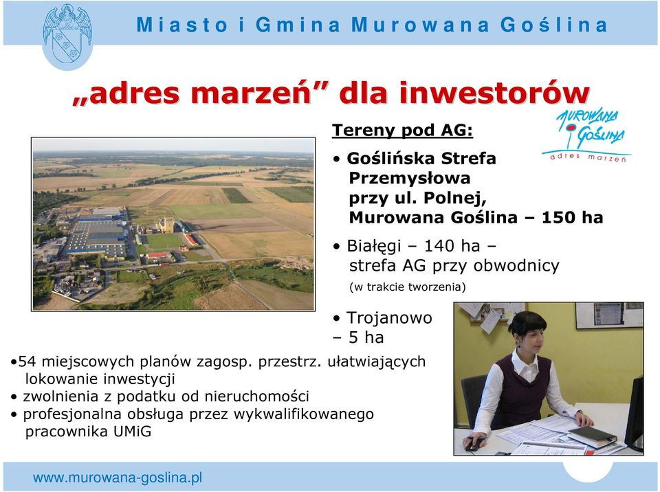 tworzenia) Trojanowo 5 ha 54 miejscowych planów zagosp. przestrz.