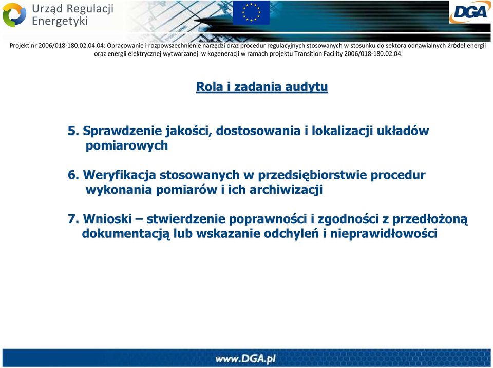 Weryfikacja stosowanych w przedsiębiorstwie procedur wykonania pomiarów i
