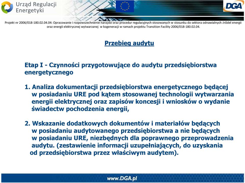 oraz zapisów koncesji i wniosków o wydanie świadectw pochodzenia energii, 2.