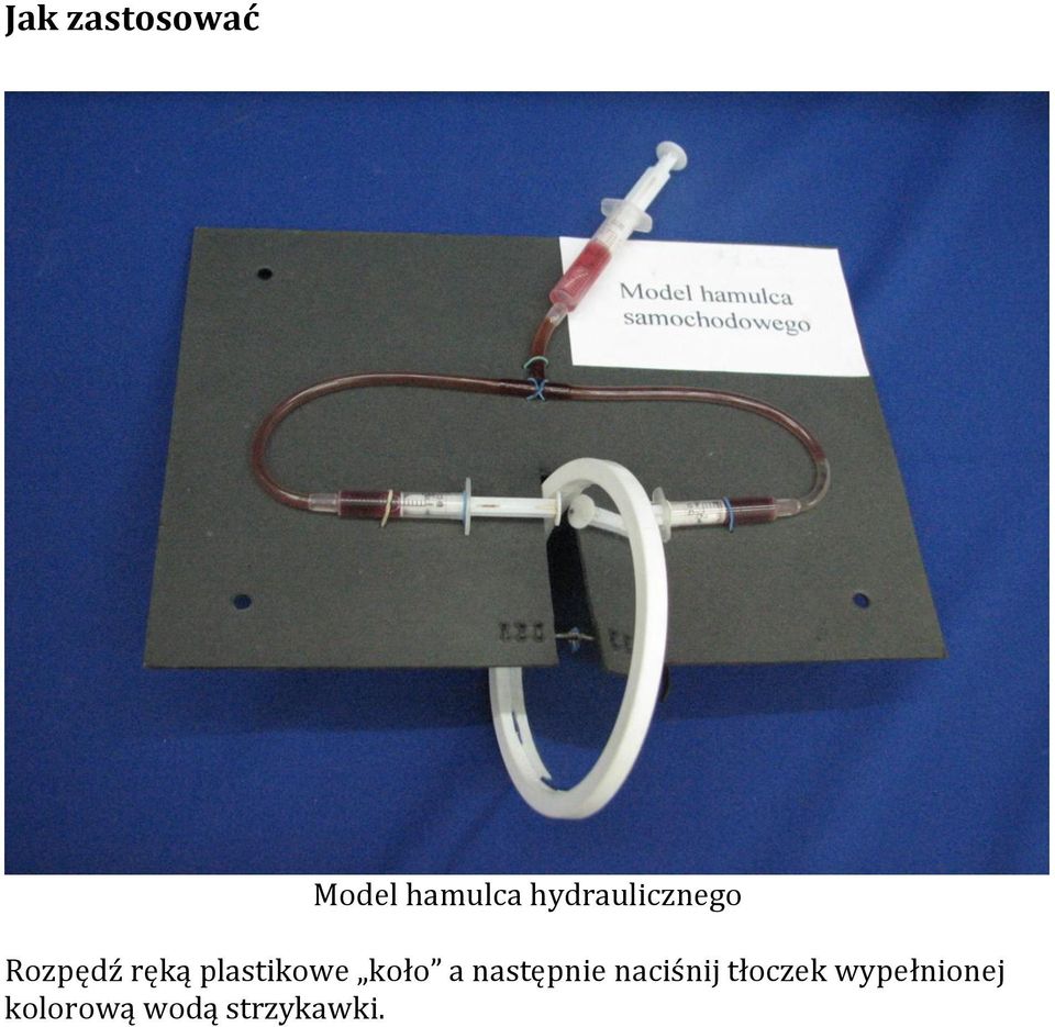 plastikowe koło a następnie