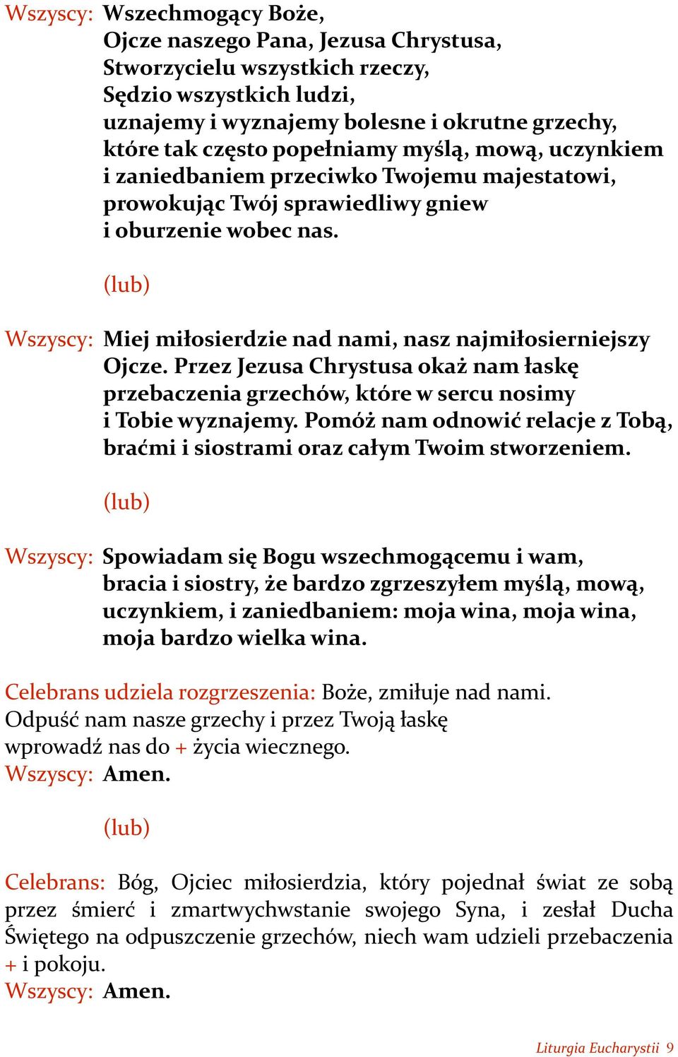 Przez Jezusa Chrystusa okaż nam łaskę przebaczenia grzechów, które w sercu nosimy i Tobie wyznajemy. Pomóż nam odnowić relacje z Tobą, braćmi i siostrami oraz całym Twoim stworzeniem.