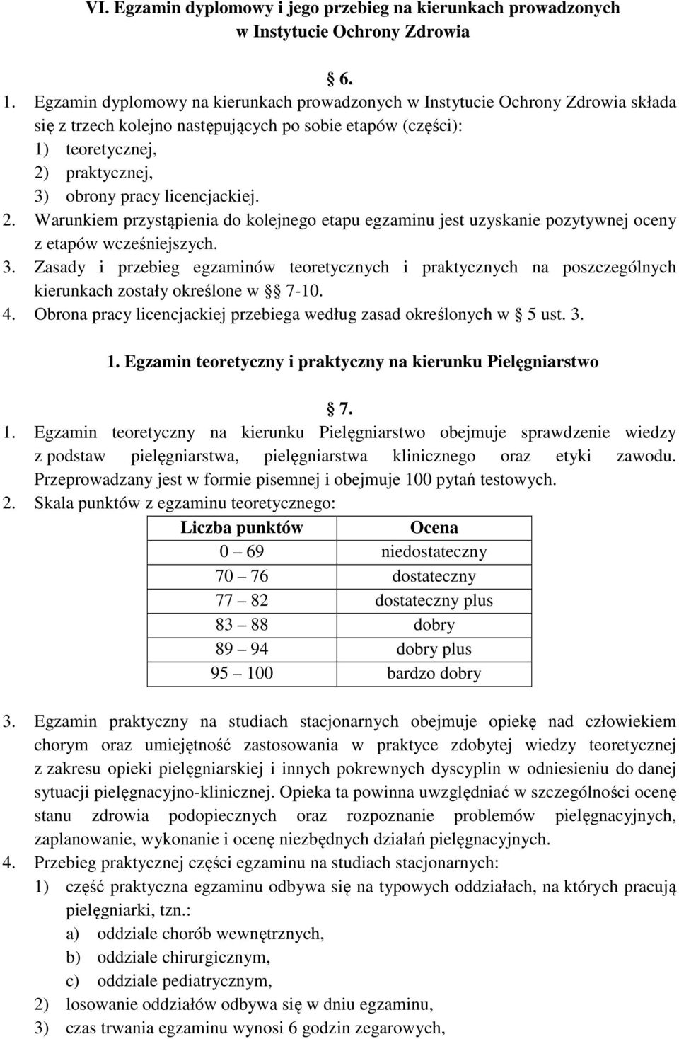 licencjackiej. 2. Warunkiem przystąpienia do kolejnego etapu egzaminu jest uzyskanie pozytywnej oceny z etapów wcześniejszych. 3.