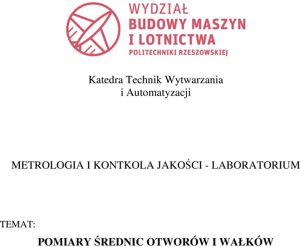 KONTKOLA JAKOŚCI - LABORATORIM