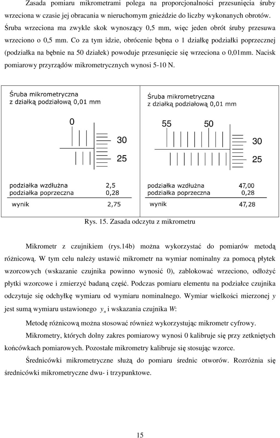 Co za tym idzie, obrócenie bębna o działkę podziałki poprzecznej (podziałka na bębnie na 0 działek) powoduje przesunięcie się wrzeciona o 0,0mm.