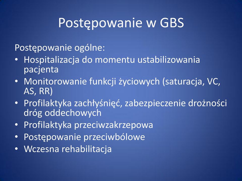 AS, RR) Profilaktyka zachłyśnięć, zabezpieczenie drożności dróg
