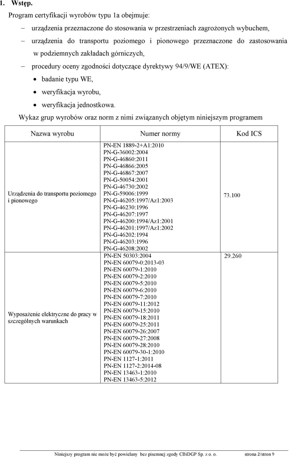 w podziemnych zakładach górniczych, procedury oceny zgodności dotyczące dyrektywy 94/9/WE (ATEX): badanie typu WE, weryfikacja wyrobu, weryfikacja jednostkowa.