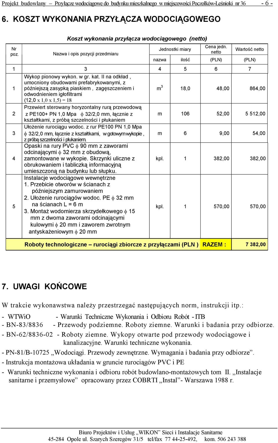 kat. II na odkład, umocniony obudowami prefabrykowanymi, z późniejszą zasypką piaskiem, zagęszczeniem i odwodnieniem igłofiltrami (12,0 x 1,0 x 1,5) = 18 Przewiert sterowany horyzontalny rurą