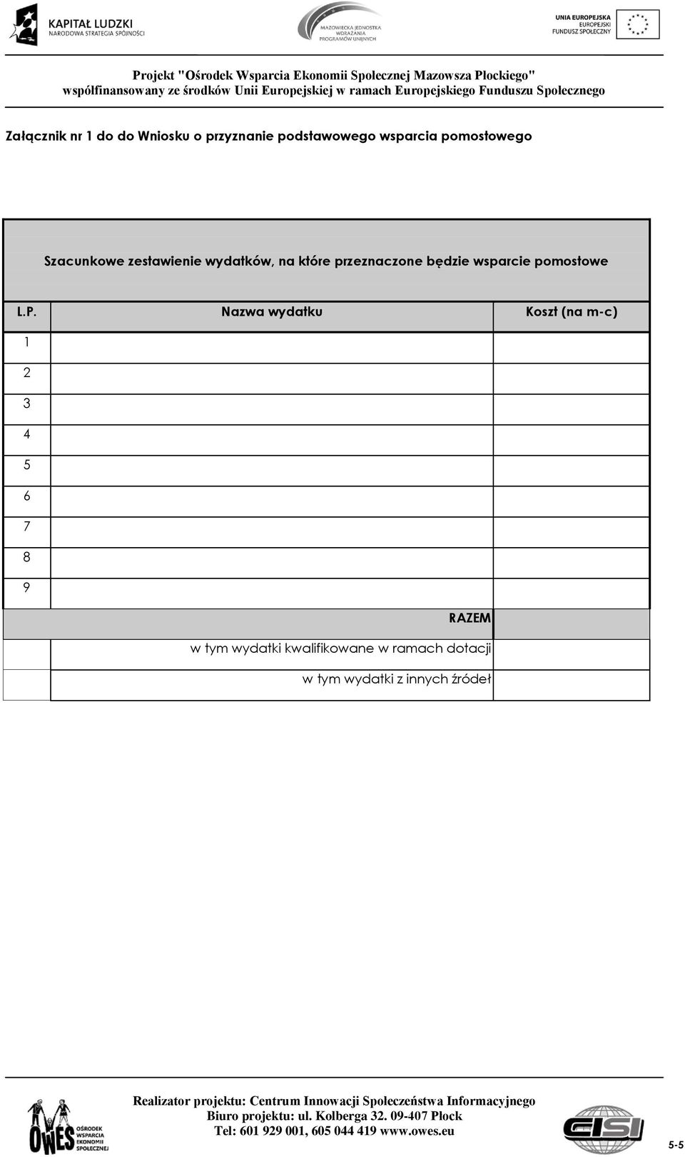 wsparcie pomostowe L.P.