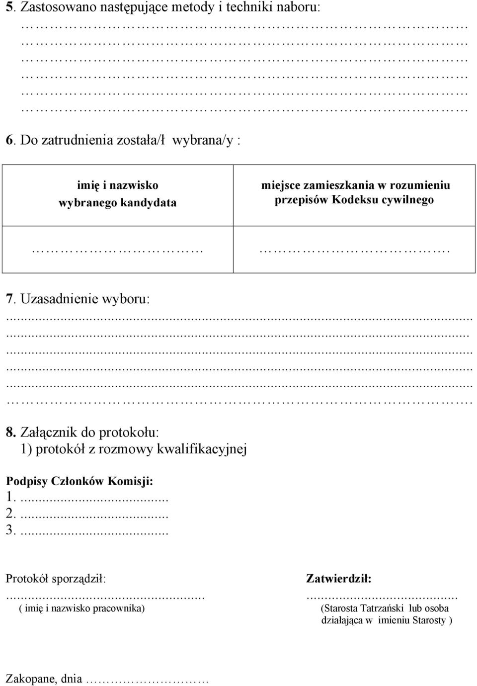 Kodeksu cywilnego. 7. Uzasadnienie wyboru:... 8.