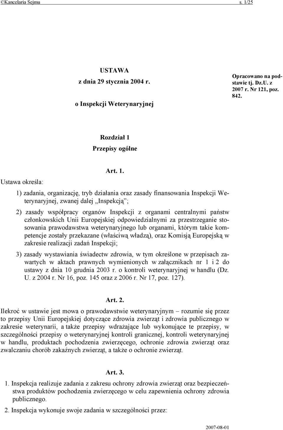 1, poz. 842. Rozdział 1 