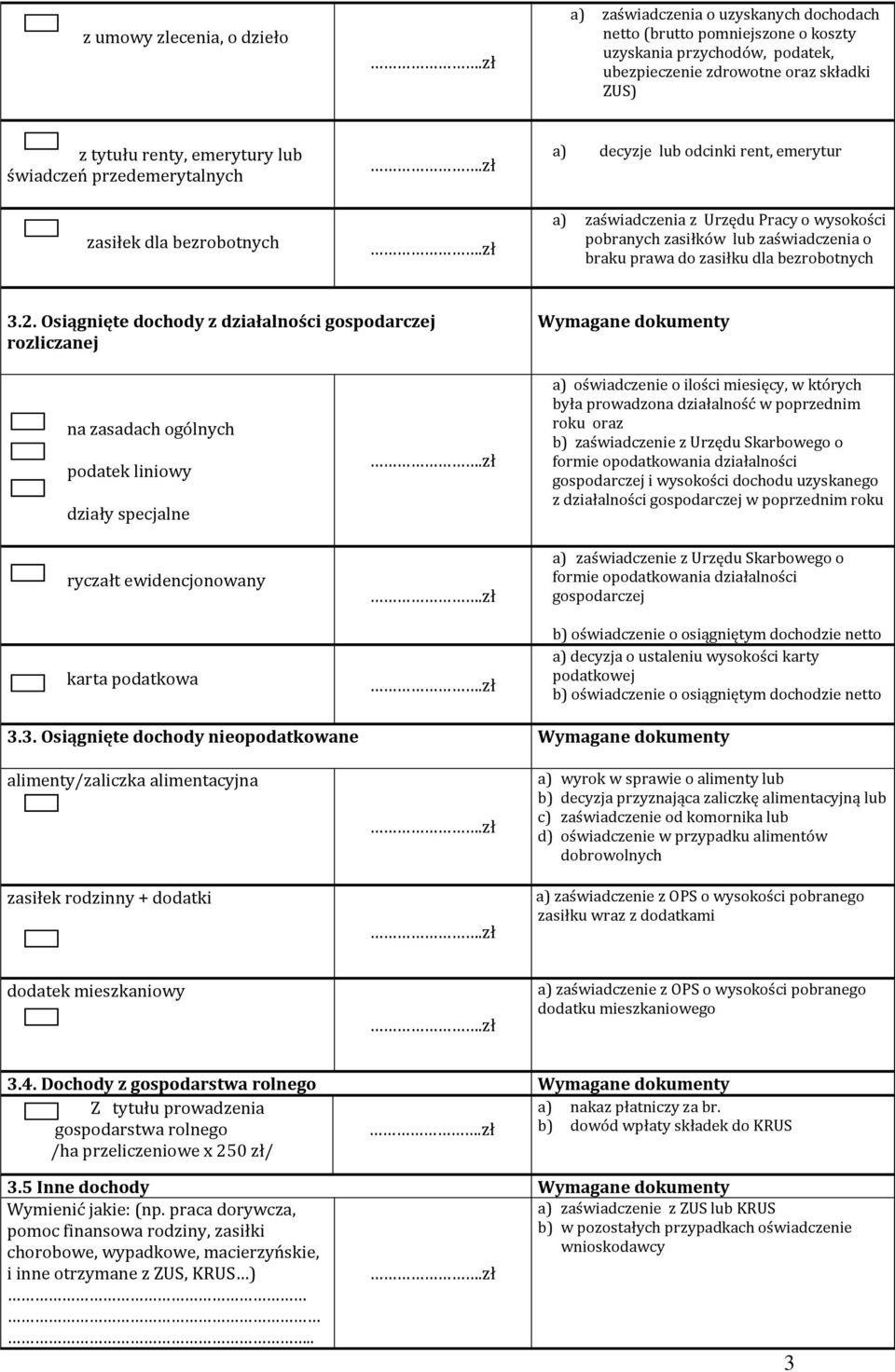 do zasiłku dla bezrobotnych 3.2.