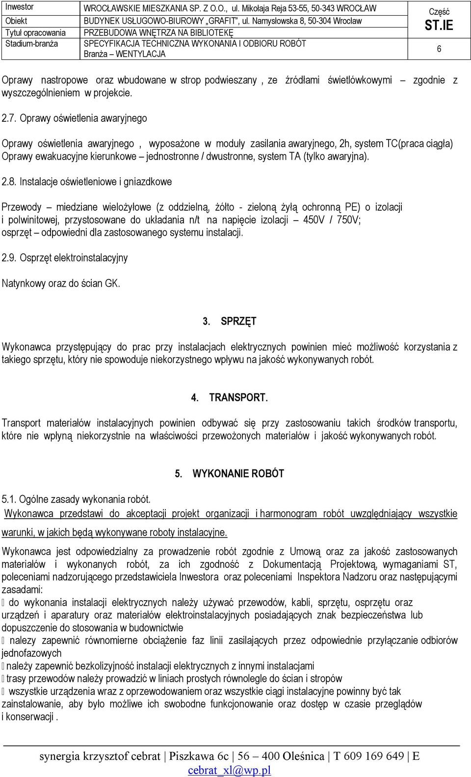 (tylko awaryjna). 2.8.