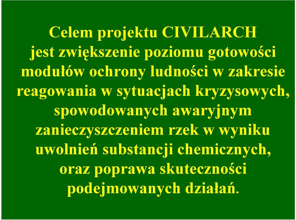 spowodowanych awaryjnym zanieczyszczeniem rzek w wyniku uwolnień