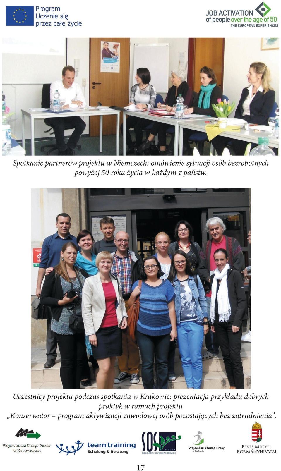 Uczestnicy projektu podczas spotkania w Krakowie: prezentacja przykładu