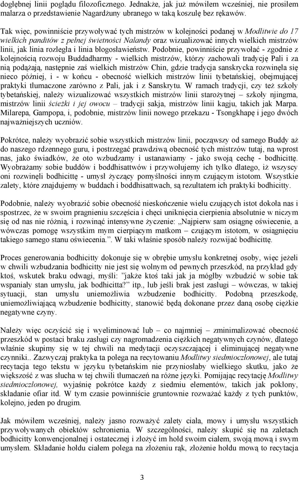 rozległa i linia błogosławieństw.