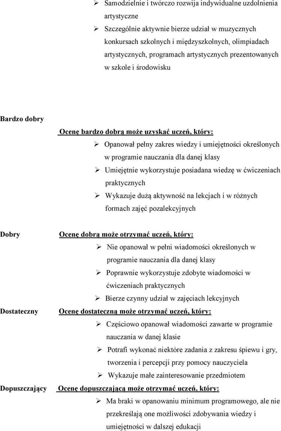 klasy Umiejętnie wykorzystuje posiadana wiedzę w ćwiczeniach praktycznych Wykazuje dużą aktywność na lekcjach i w różnych formach zajęć pozalekcyjnych Dobry Ocenę dobrą może otrzymać uczeń, który:
