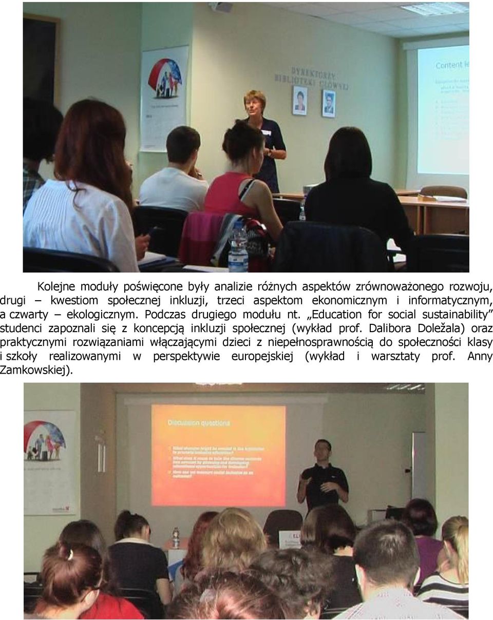 Education for social sustainability studenci zapoznali się z koncepcją inkluzji społecznej (wykład prof.