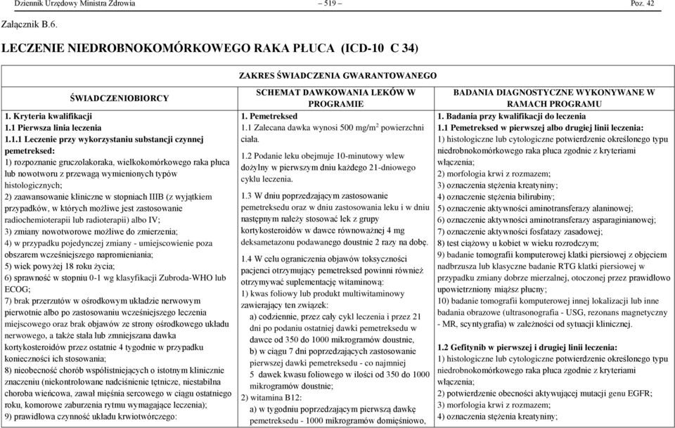histologicznych; 2) zaawansowanie kliniczne w stopniach IIIB (z wyjątkiem przypadków, w których możliwe jest zastosowanie radiochemioterapii lub radioterapii) albo IV; 3) zmiany nowotworowe możliwe