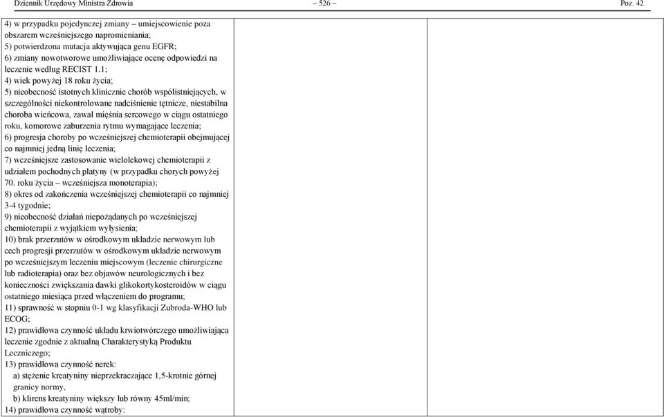 leczenie według RECIST 1.