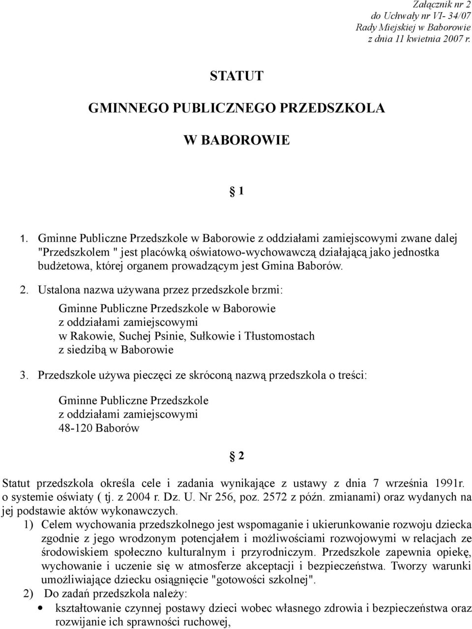 jest Gmina Baborów. 2.