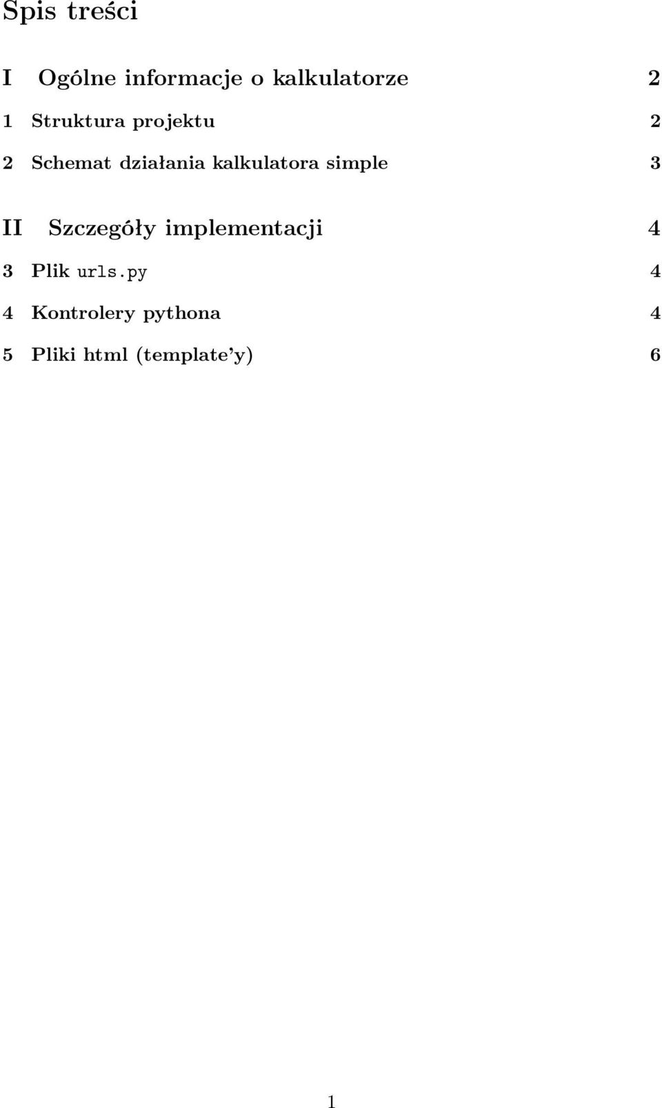 simple 3 II Szczegóły implementacji 4 3 Plik urls.