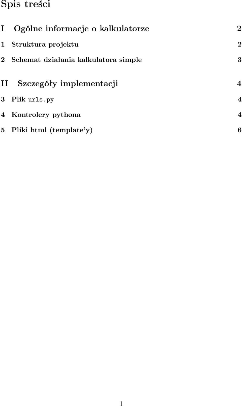 simple 3 II Szczegóły implementacji 4 3 Plik urls.