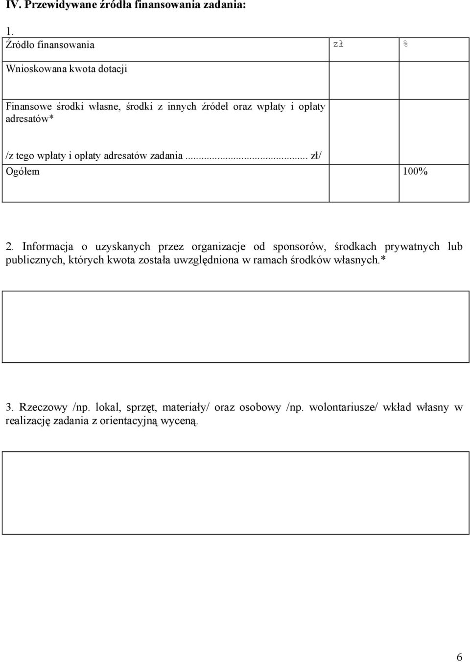 tego wpłaty i opłaty adresatów zadania... zł/ Ogółem 100% 2.