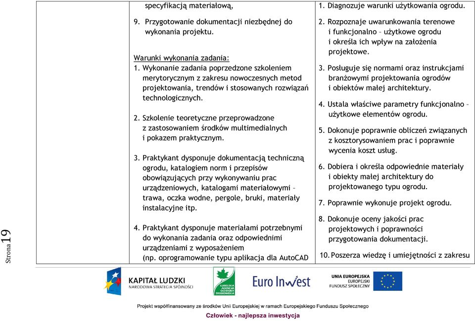 Szkolenie teoretyczne przeprowadzone z zastosowaniem środków multimedialnych i pokazem praktycznym. 3.