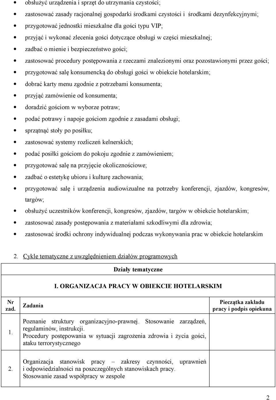 gości; przygotować salę konsumencką do obsługi gości w obiekcie hotelarskim; dobrać karty menu zgodnie z potrzebami konsumenta; przyjąć zamówienie od konsumenta; doradzić gościom w wyborze potraw;