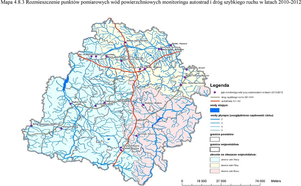 pomiarowych wód powierzchniowych