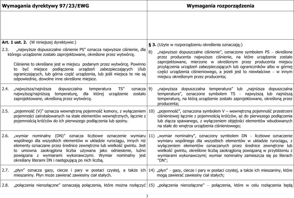 Powinno to by miejsce podczenia urzdze zabezpieczajcych i/lub ograniczajcych, lub górna cz urzdzenia, lub jeli miejsca te nie s odpowiednie, dowolne inne okrelone miejsce. 2.4.